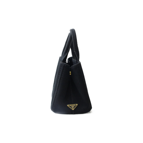 Prada Handbag Canapa Black Canvas - Picture 1 of 8